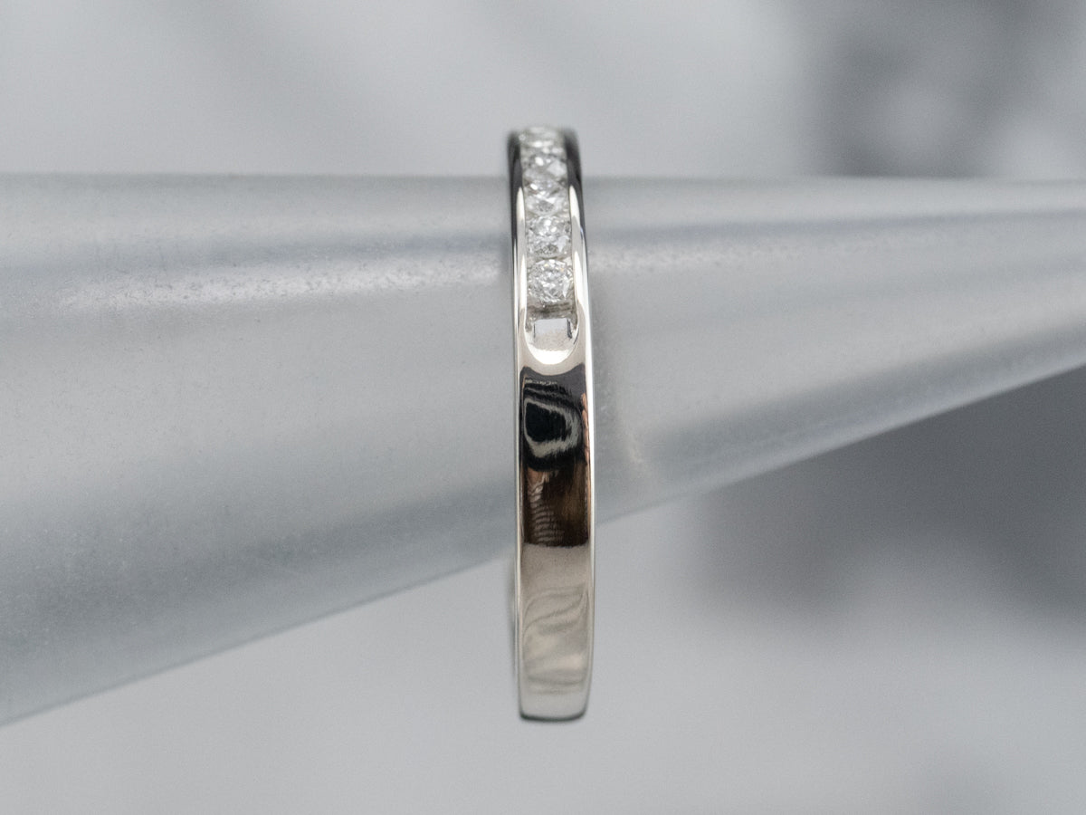 White Gold Channel Set Diamond Band