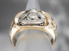 Men's Bold Diamond Masonic Ring