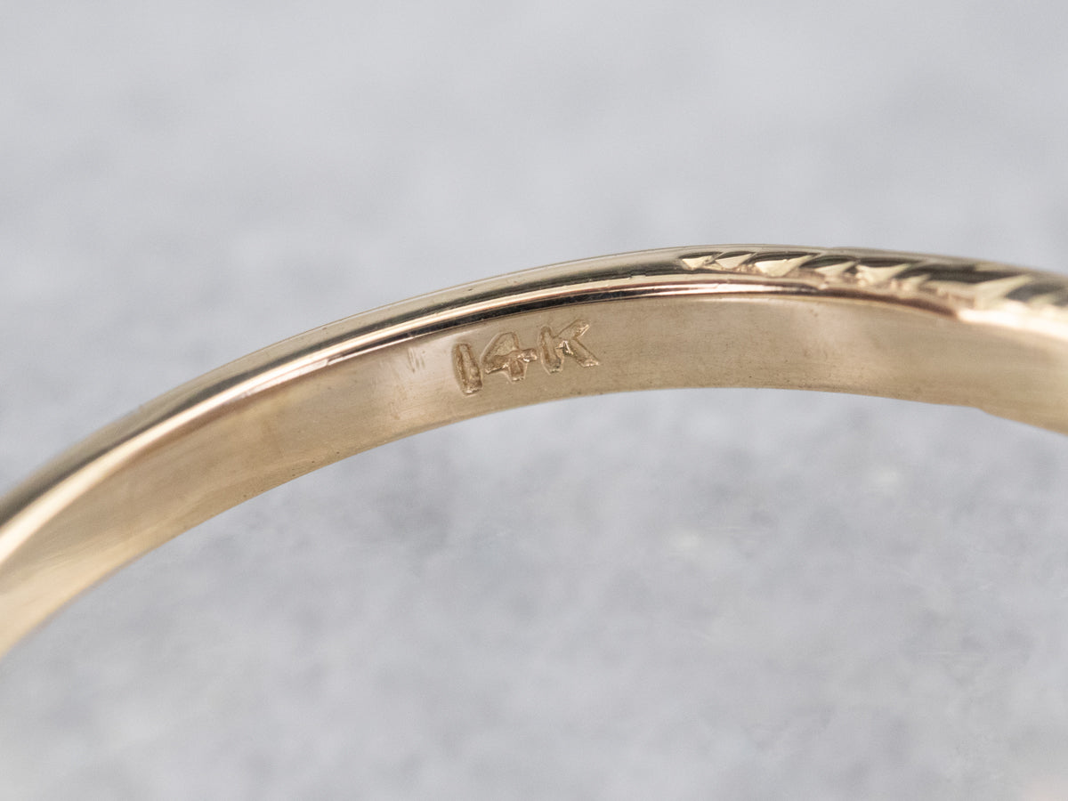 Vintage Champagne Diamond Engagement Ring