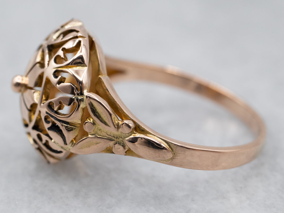 Gold Filigree Mandala Ring