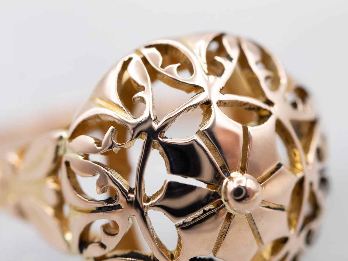 Gold Filigree Mandala Ring