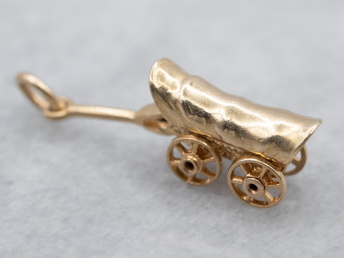 Westward HO! Vintage Covered Wagon Charm