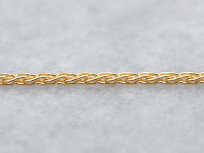 21-Inch Gold Wheat Chain