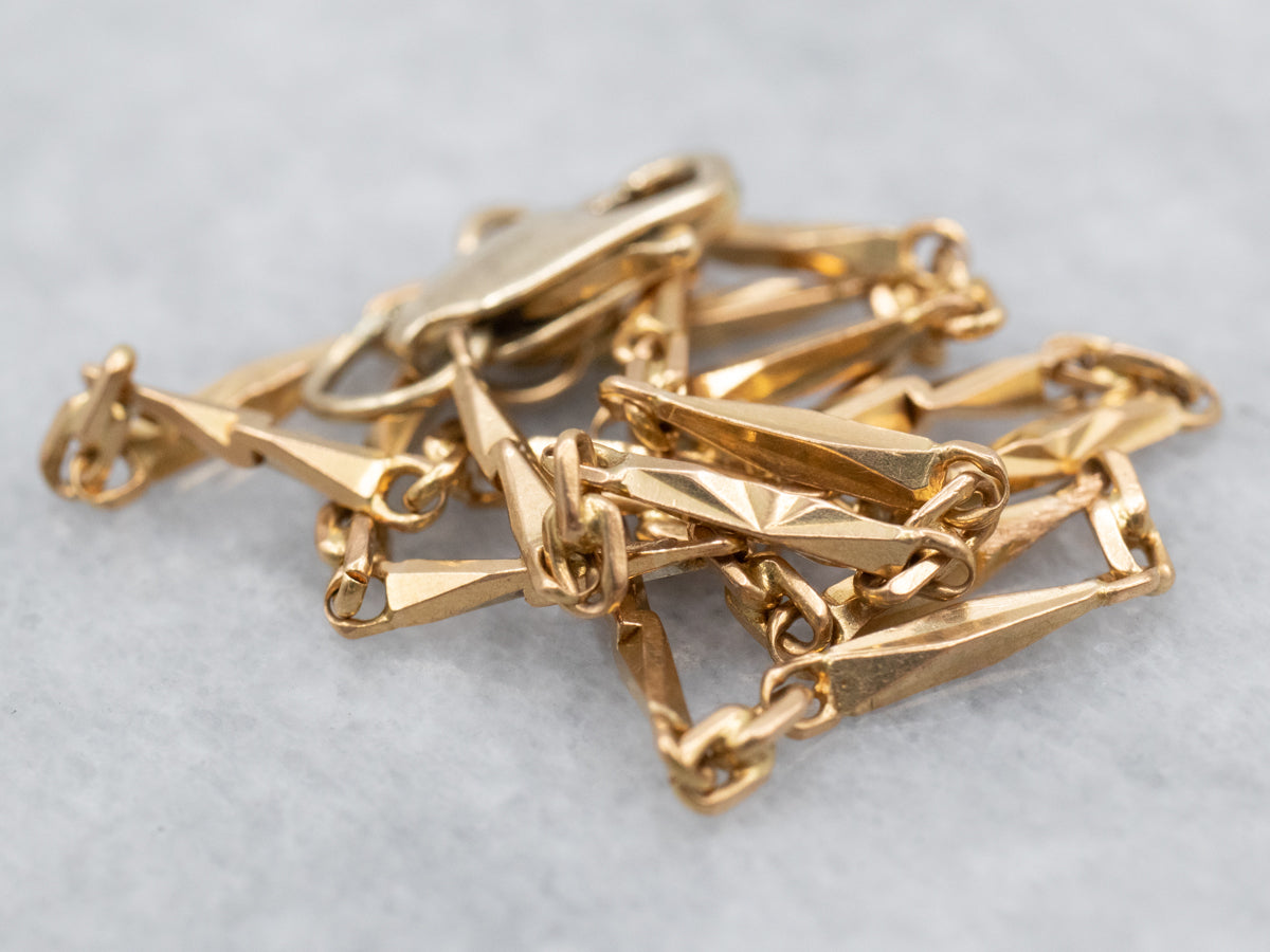 Short Faceted Barleycorn Chain