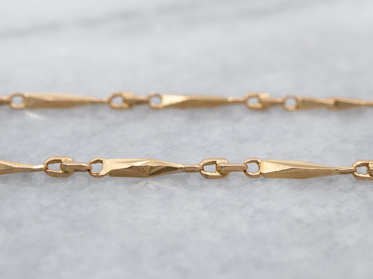Short Faceted Barleycorn Chain