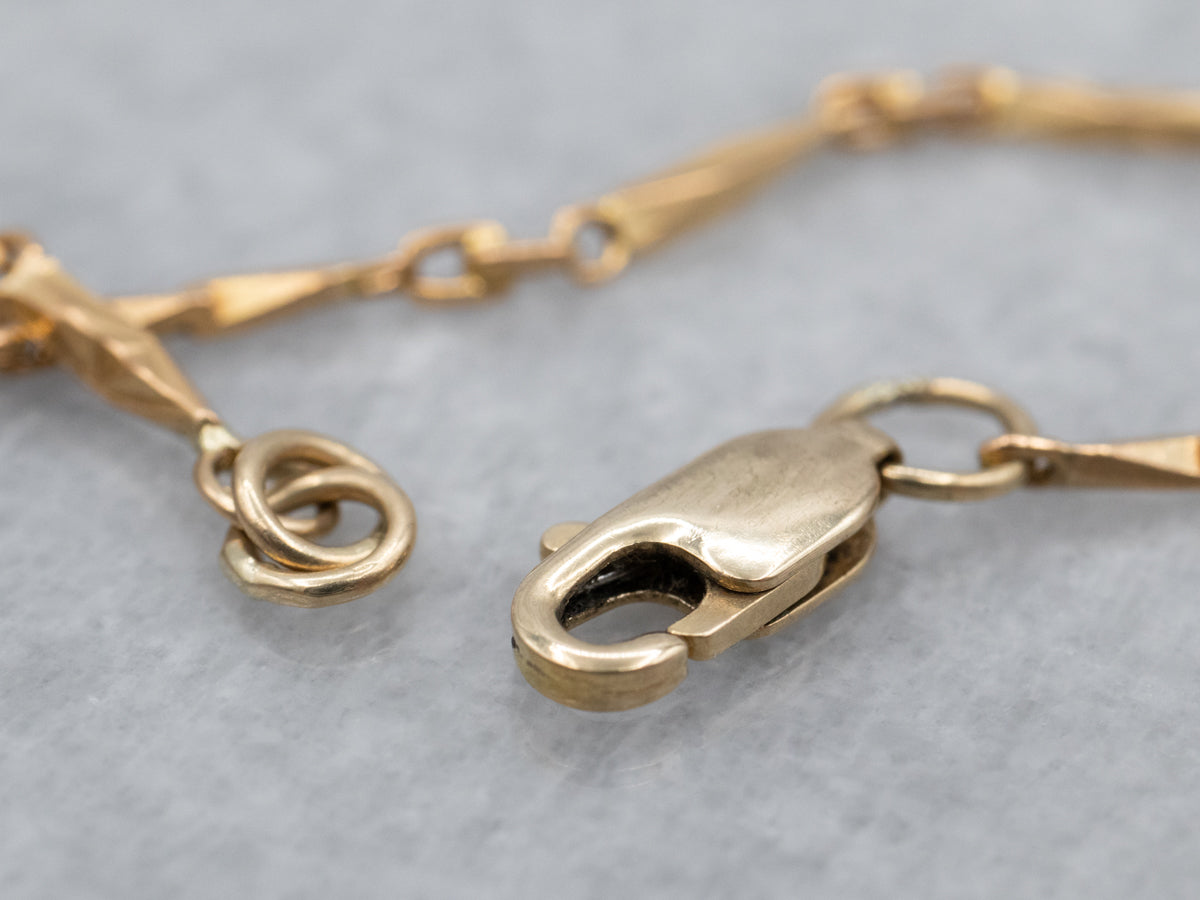 Short Faceted Barleycorn Chain