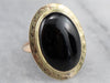 Ladies 1940s Black Onyx Ring
