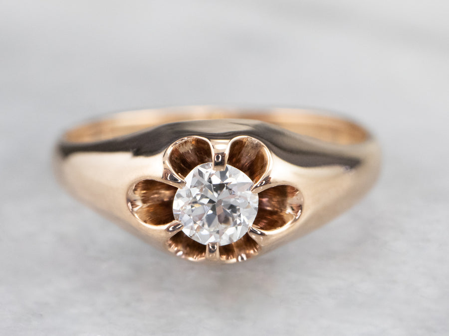 Antique Belcher Set Diamond Ring