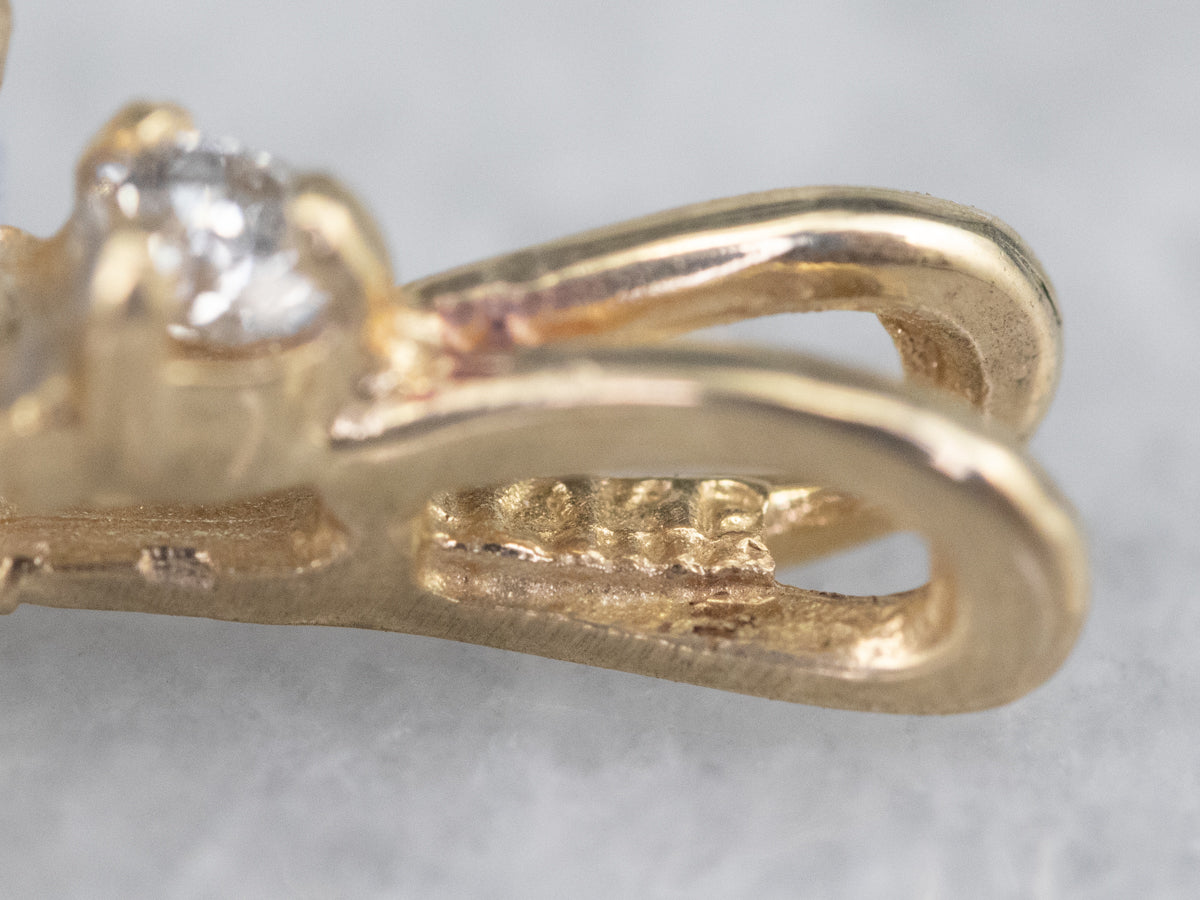 Pale Blue Sapphire and Diamond Pendant