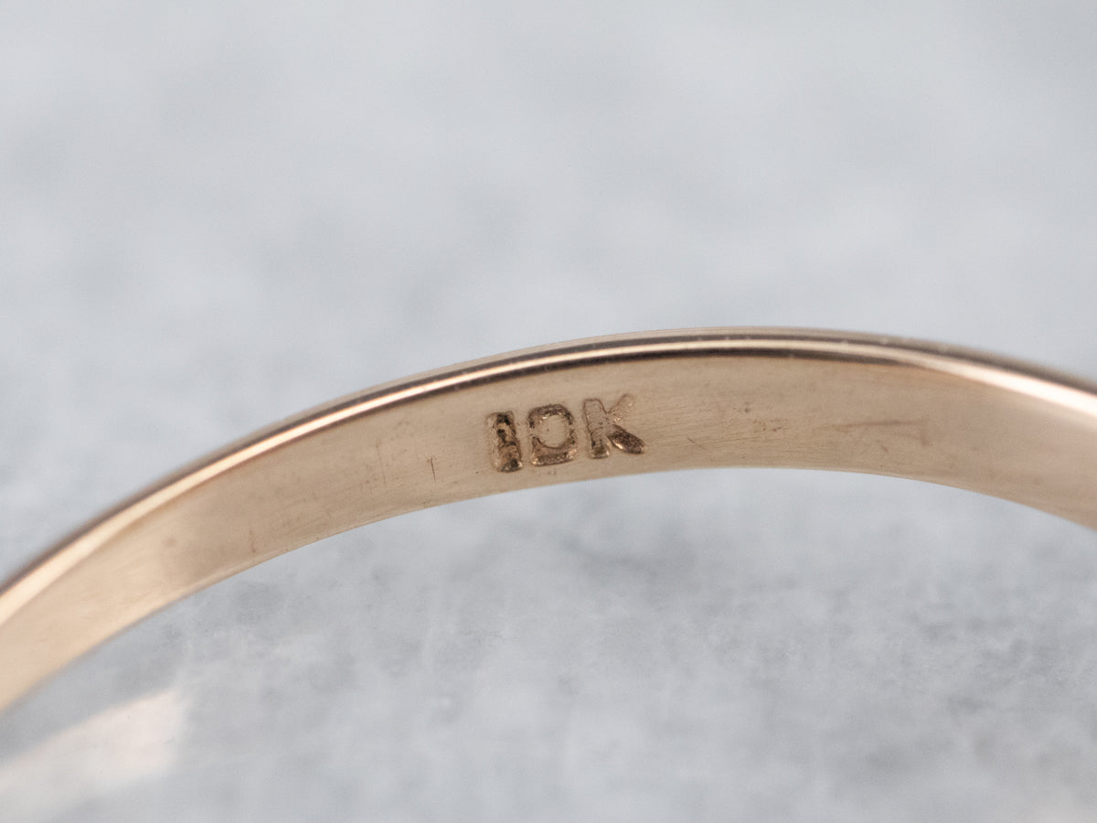 Pink Sapphire Solitaire Ring in Yellow Gold