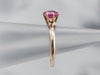 Pink Sapphire Solitaire Ring in Yellow Gold