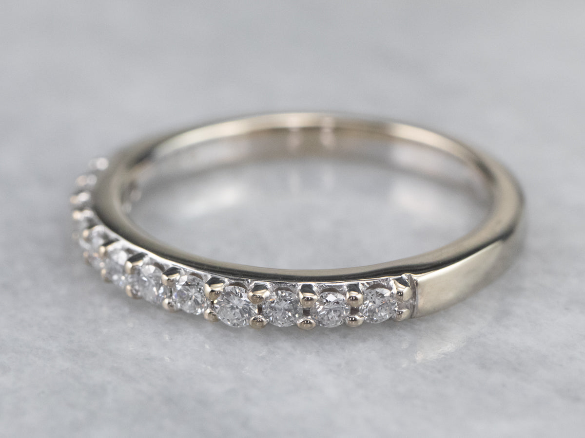 Diamond 18K White Gold Wedding Band
