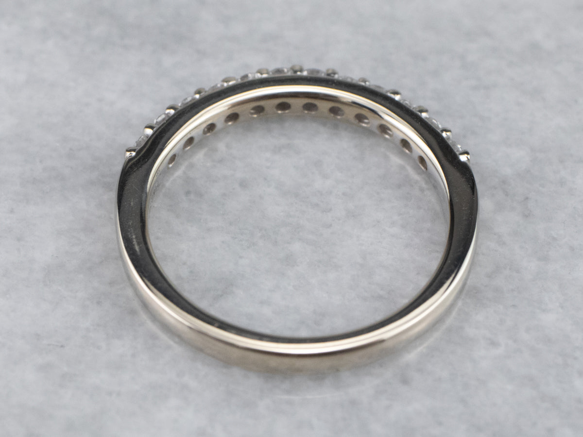 Diamond 18K White Gold Wedding Band