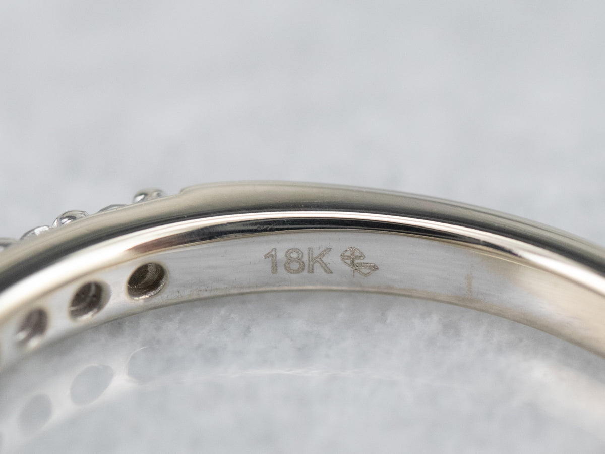 Diamond 18K White Gold Wedding Band