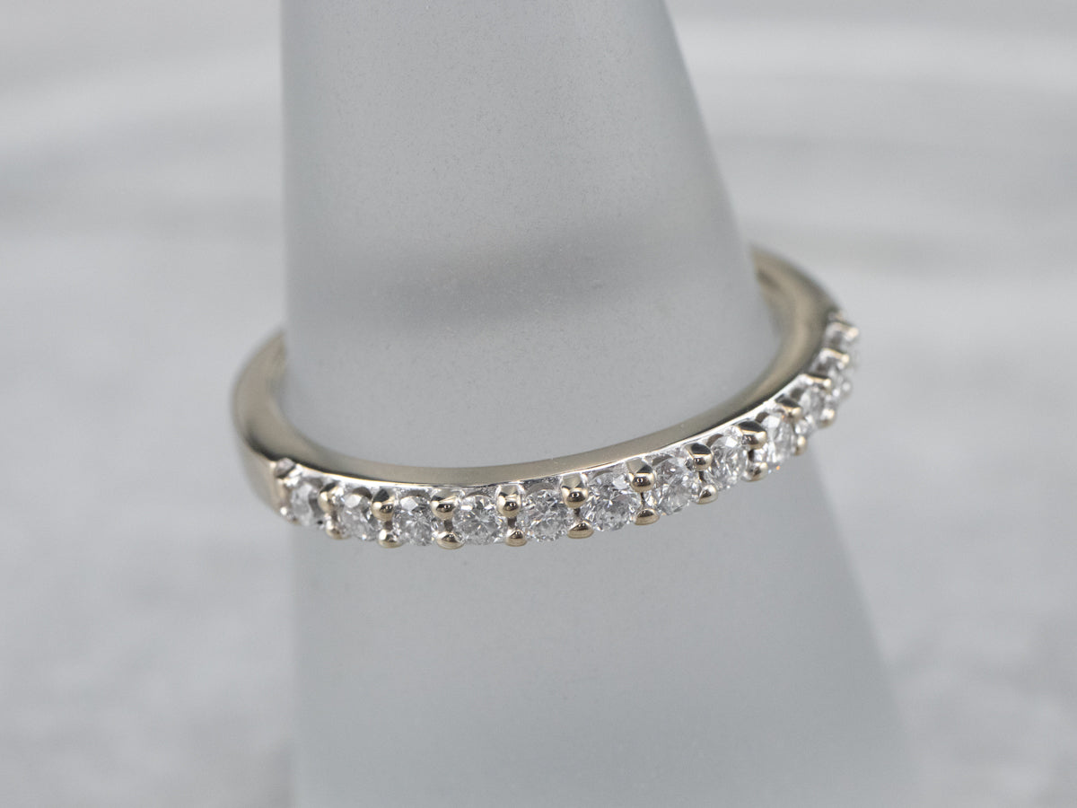 Diamond 18K White Gold Wedding Band