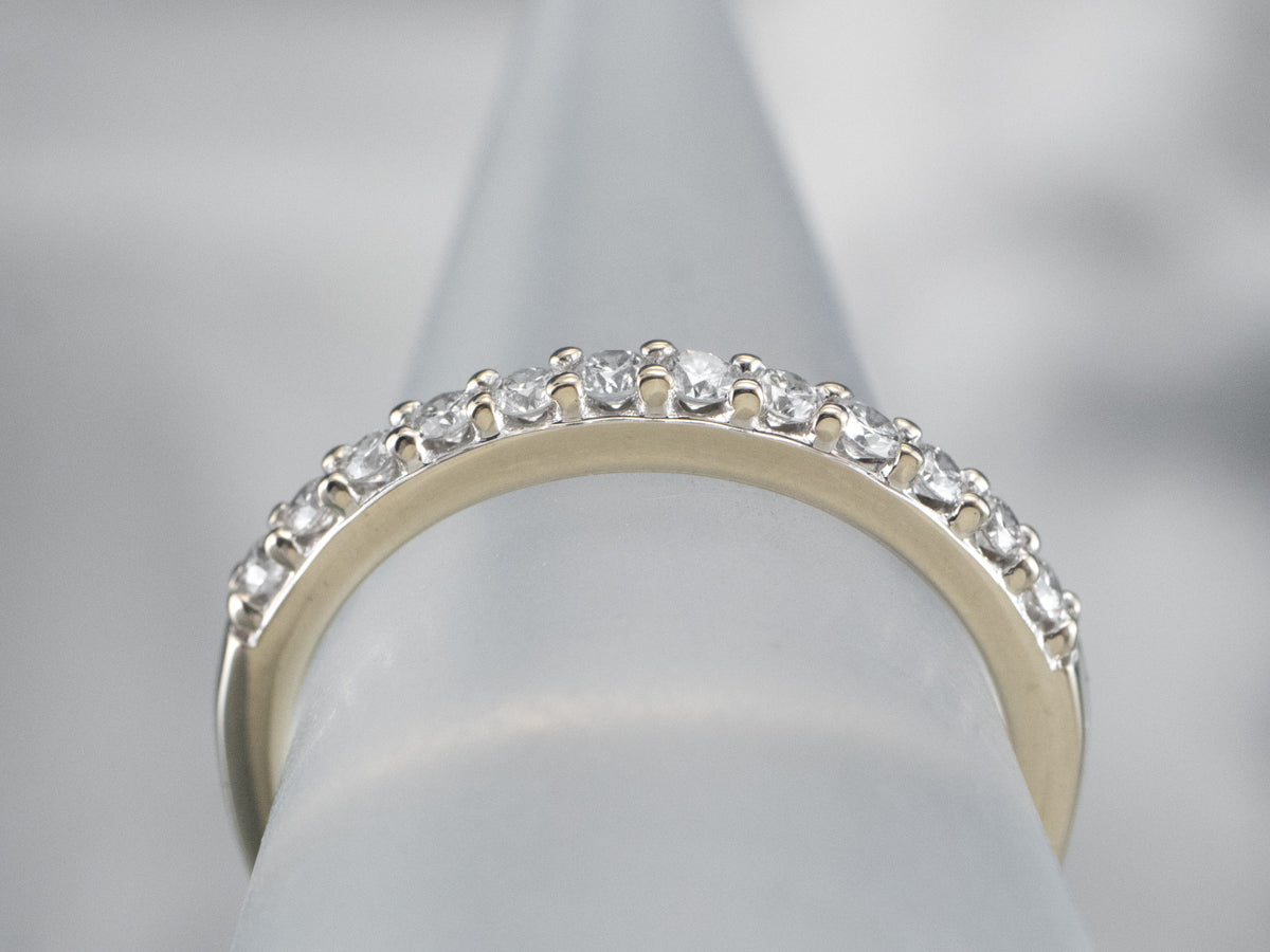 Diamond 18K White Gold Wedding Band