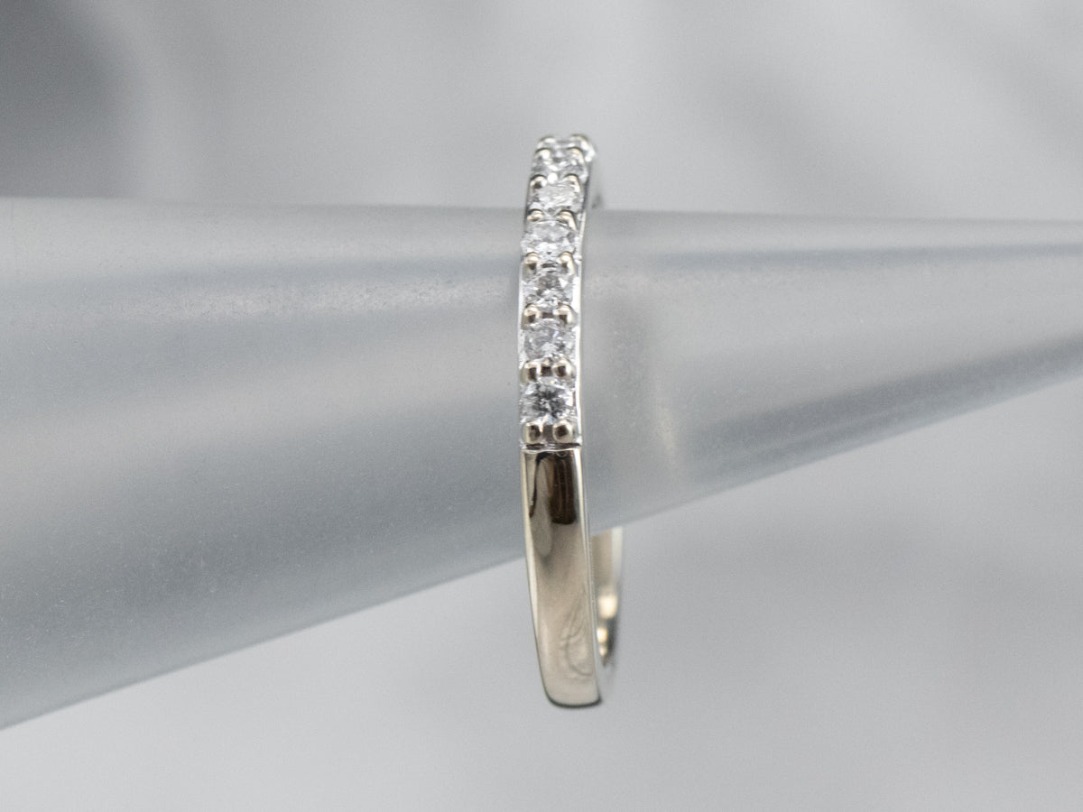 Diamond 18K White Gold Wedding Band
