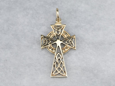 Yellow Gold Celtic Knot Cross