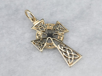 Yellow Gold Celtic Knot Cross