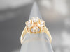 Vintage Gold Diamond Cluster Engagement Ring