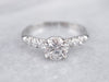 Vintage Platinum Round Brilliant Diamond Engagement Ring