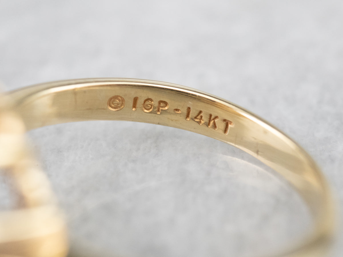 Vintage Gold Diamond Cluster Engagement Ring