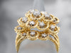 Bold Diamond Gold Cluster Ring