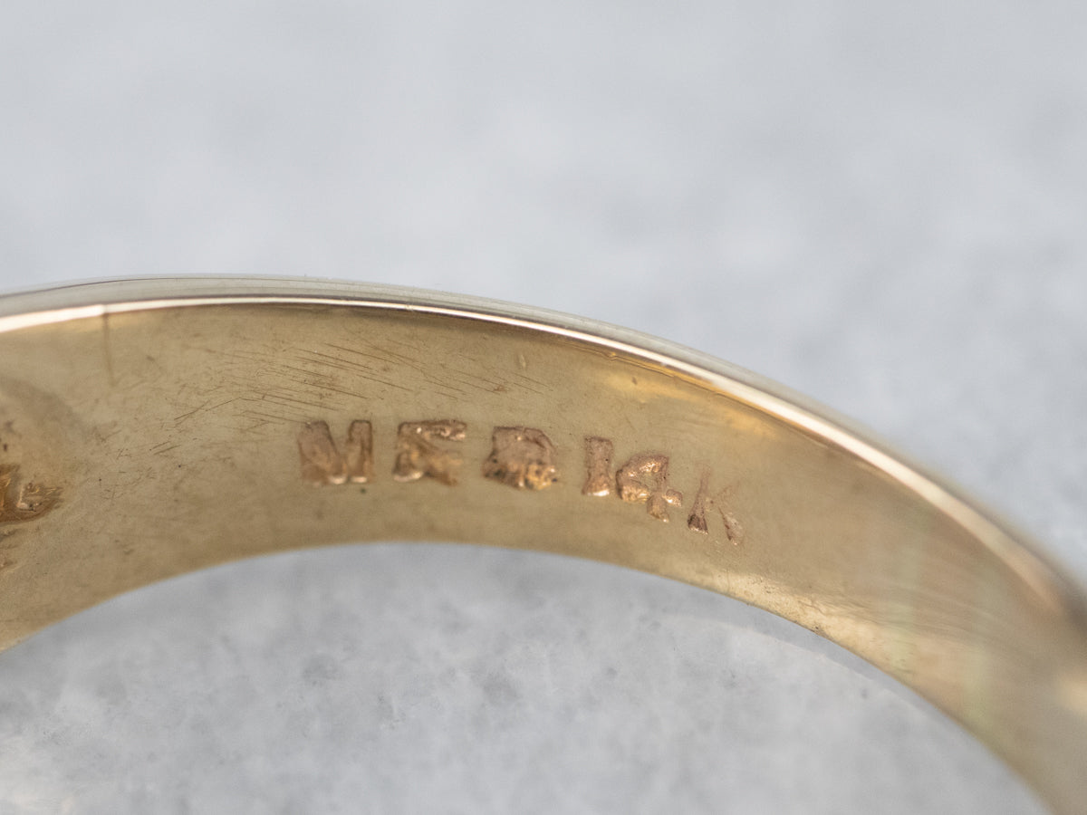 Alianza de diamantes de talla europea antigua