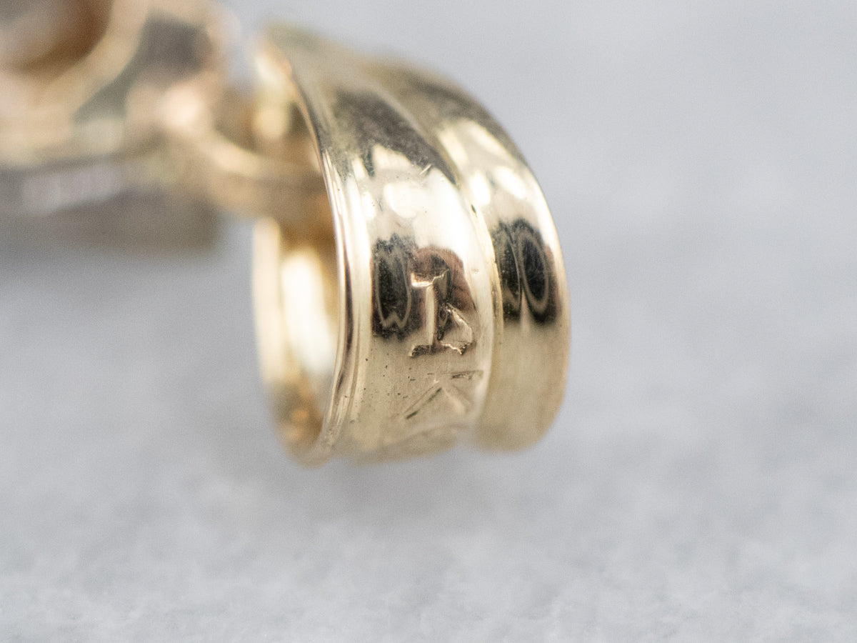 Two Tone Gold Modernist Diamond Pendant