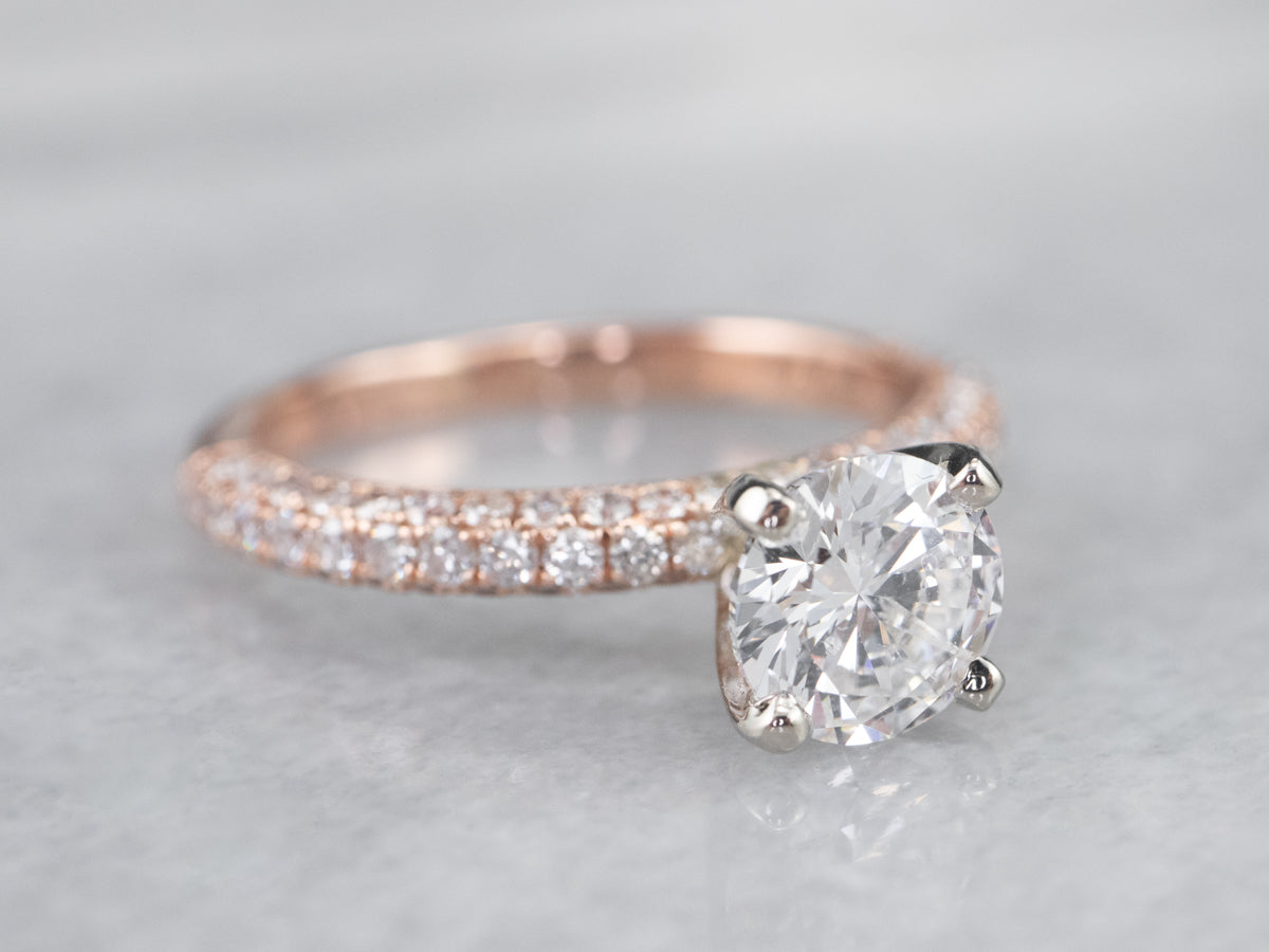 Modern GIA Diamond Engagement Ring