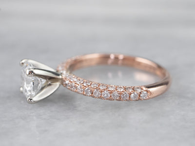 Modern GIA Diamond Engagement Ring
