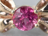 Vintage Pink Tourmaline Golden Bow Ring