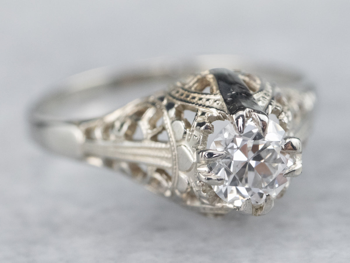 Ostby and Barton Diamond Solitaire Engagement Ring