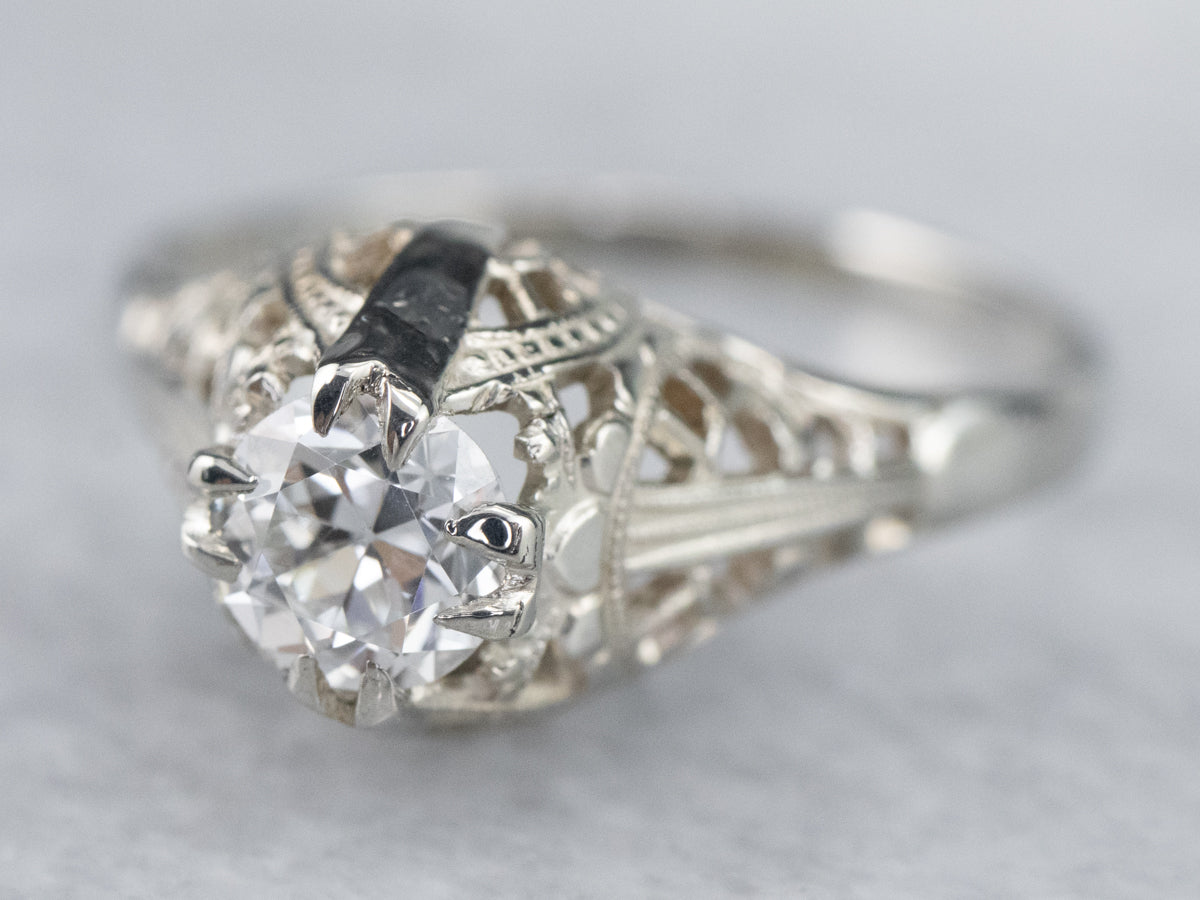 Ostby and Barton Diamond Solitaire Engagement Ring