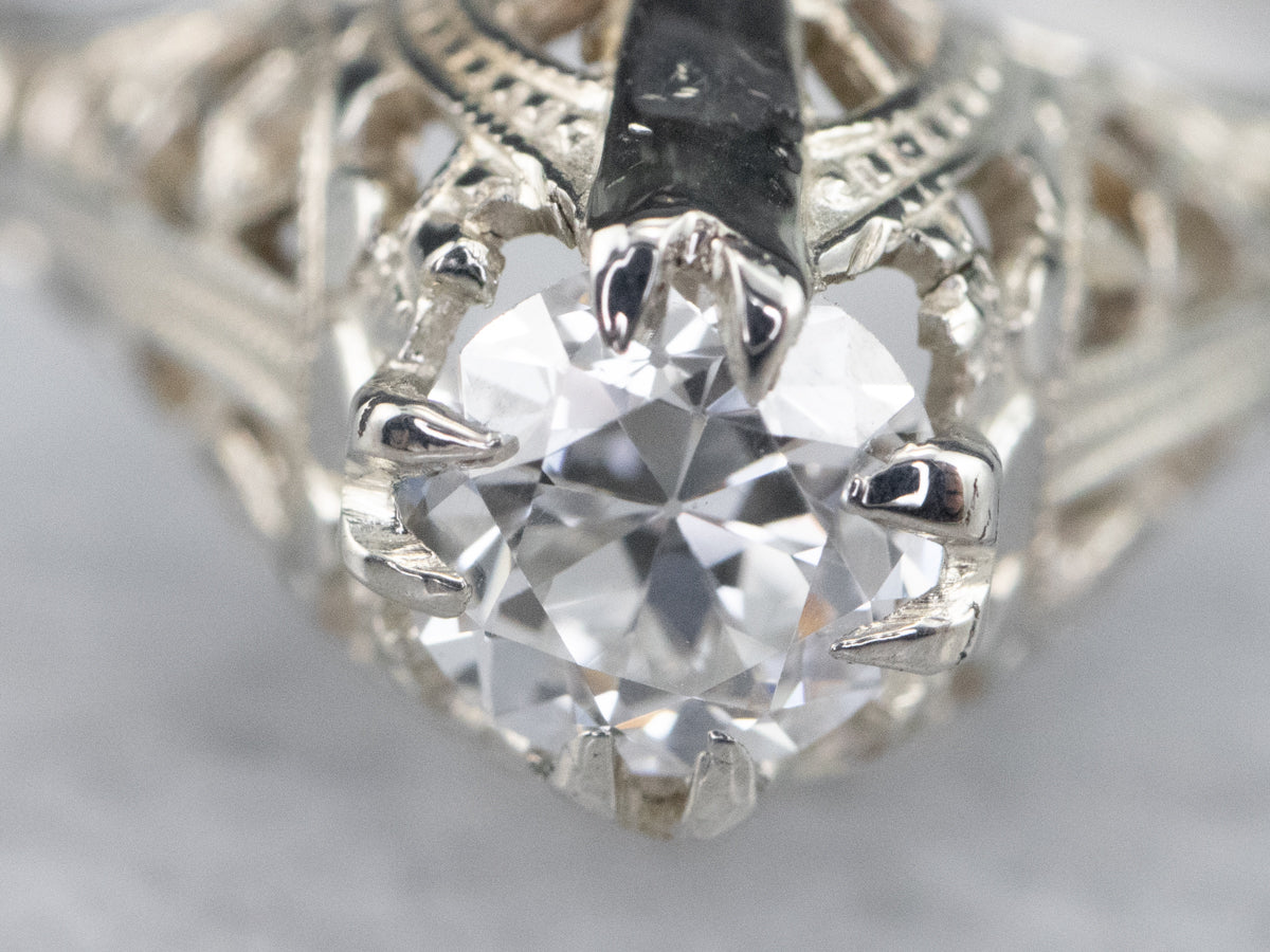 Ostby and Barton Diamond Solitaire Engagement Ring