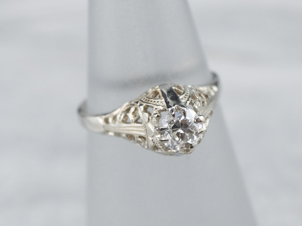 Ostby and Barton Diamond Solitaire Engagement Ring