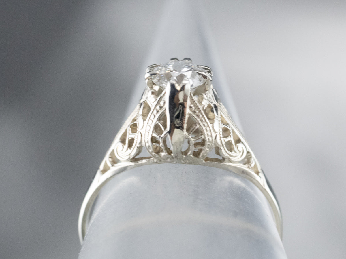 Ostby and Barton Diamond Solitaire Engagement Ring