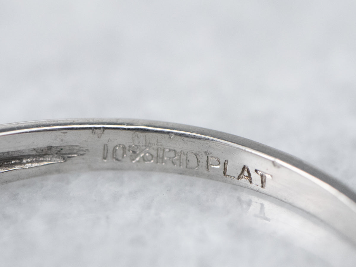 Polished Platinum and Diamond Band