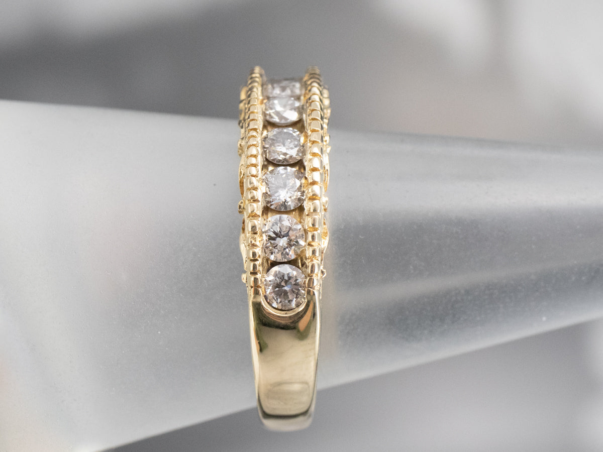 Channel Set Diamond Patterned Band