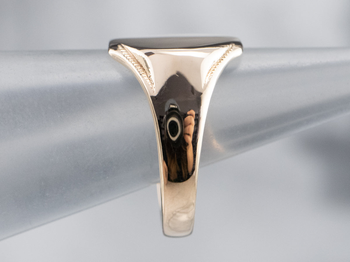 Gold Minimalist Signet Ring