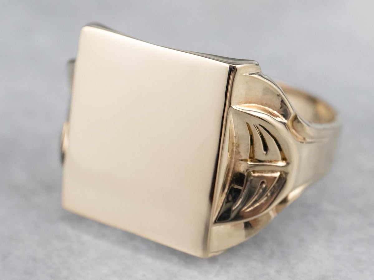 Vintage Square Top Signet Ring