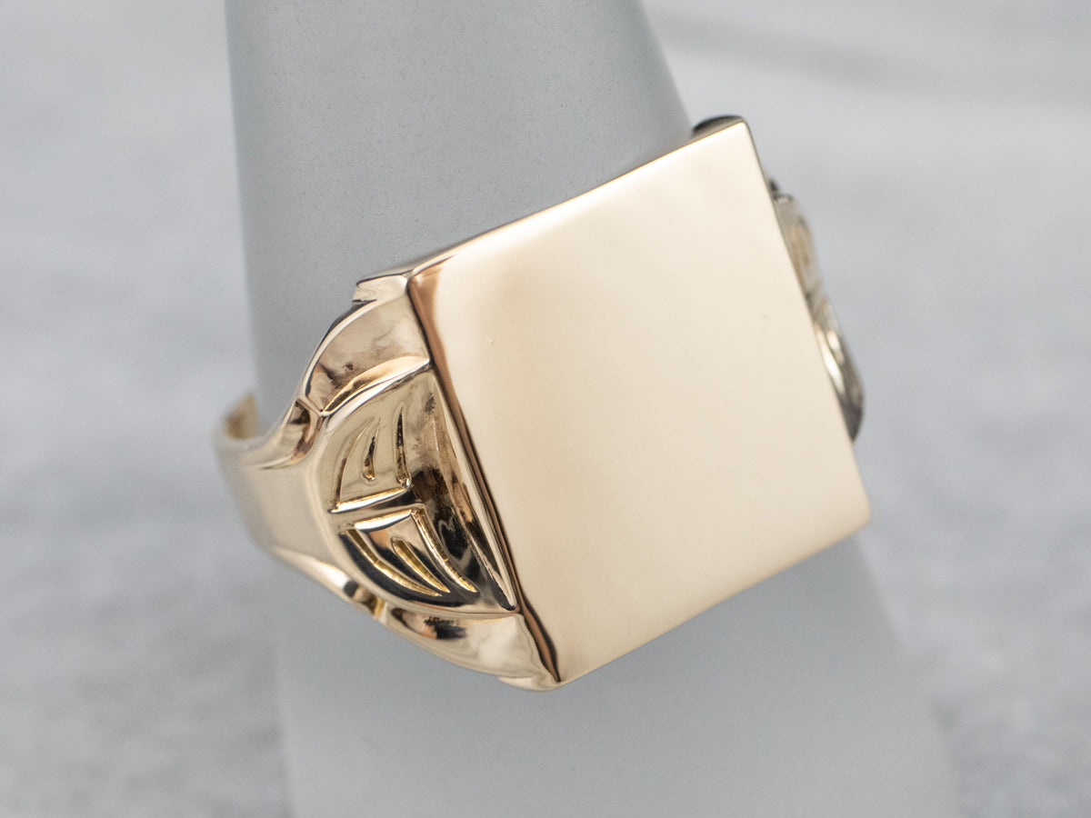 Vintage Square Top Signet Ring