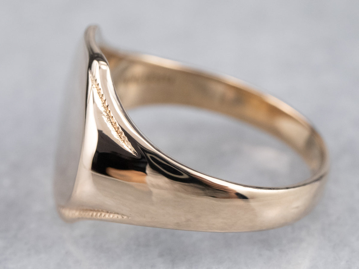 Gold Minimalist Signet Ring