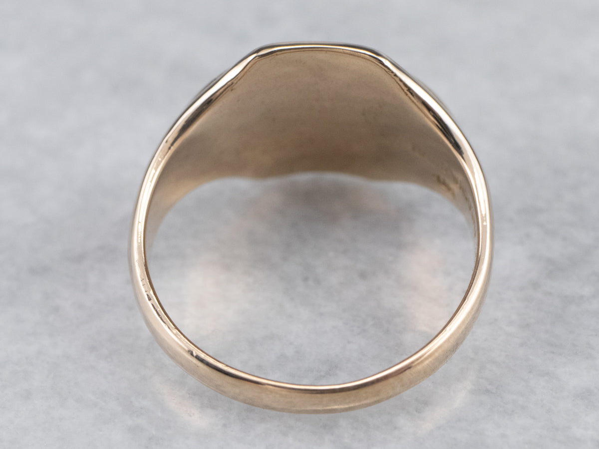 Gold Minimalist Signet Ring