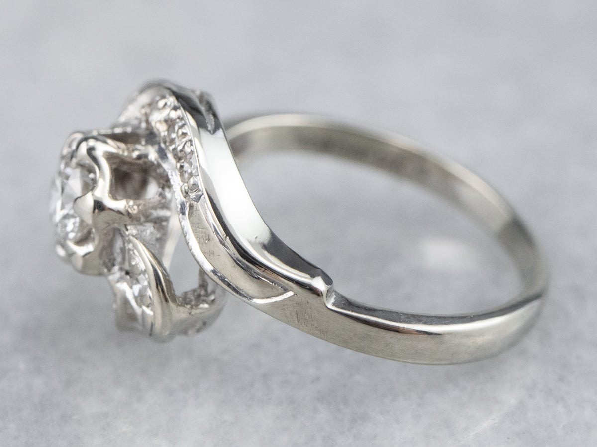 Retro Era Diamond Bypass Ring