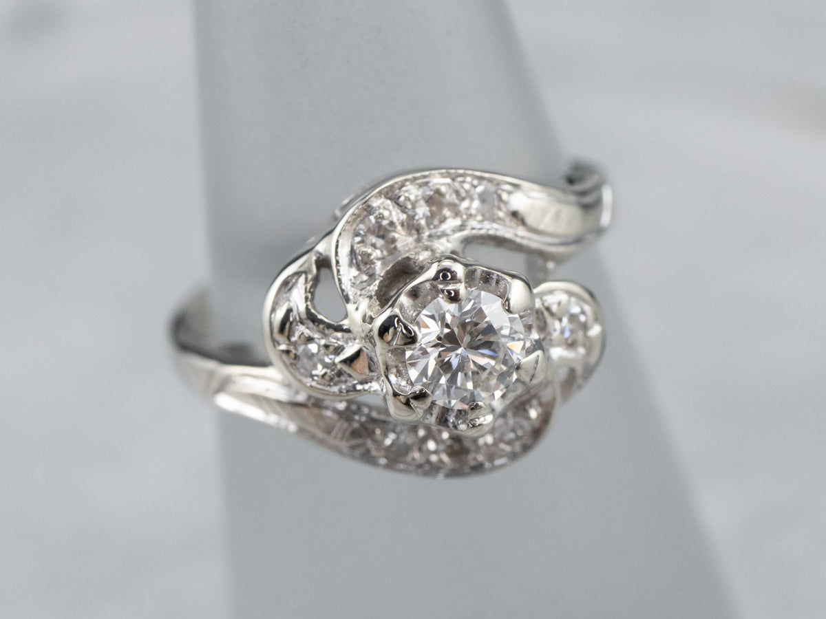 Retro Era Diamond Bypass Ring