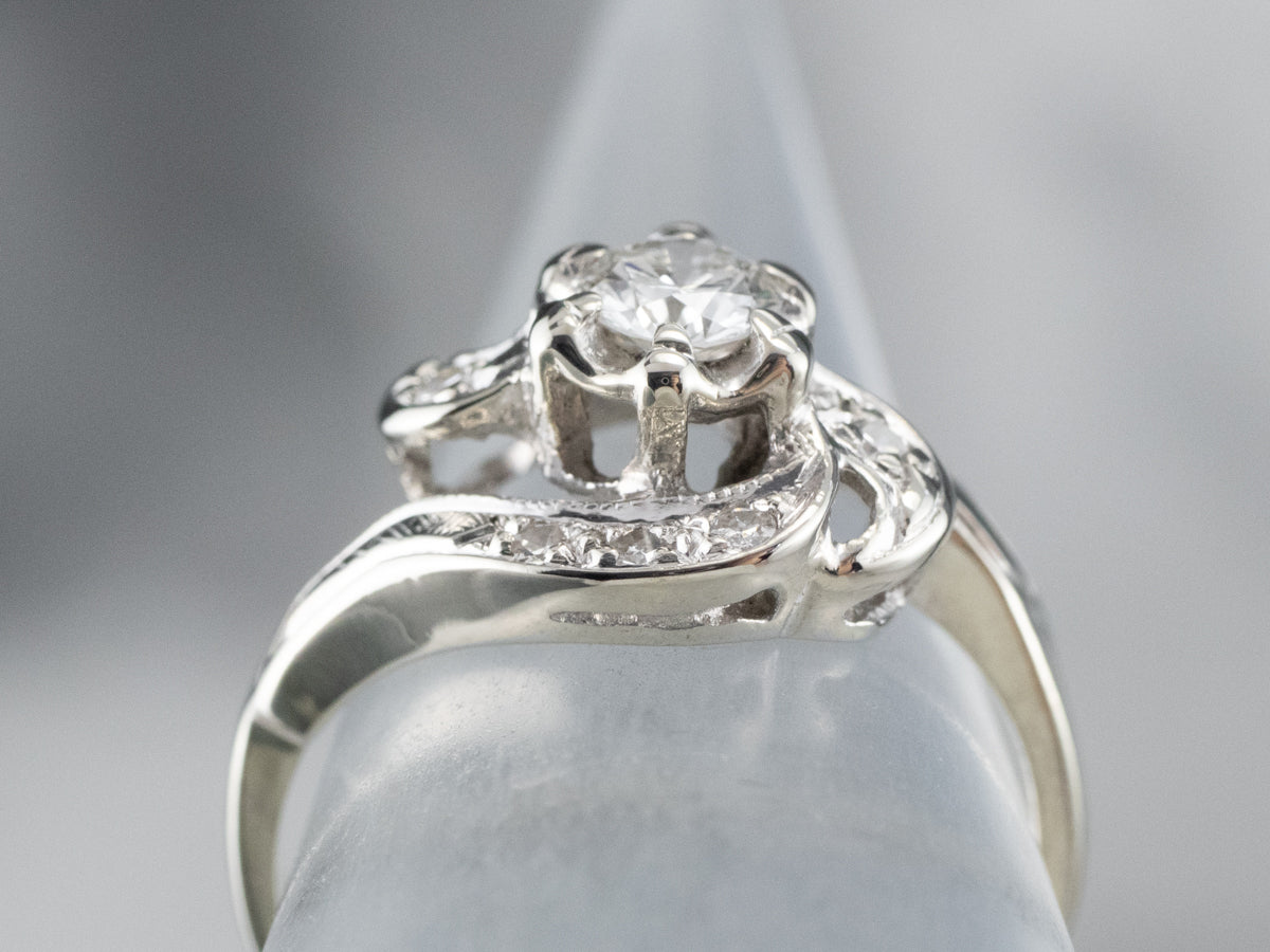 Retro Era Diamond Bypass Ring