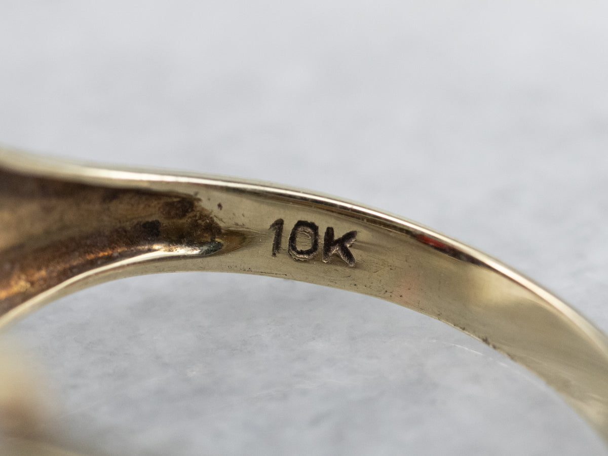 Anillo de cóctel granate vintage