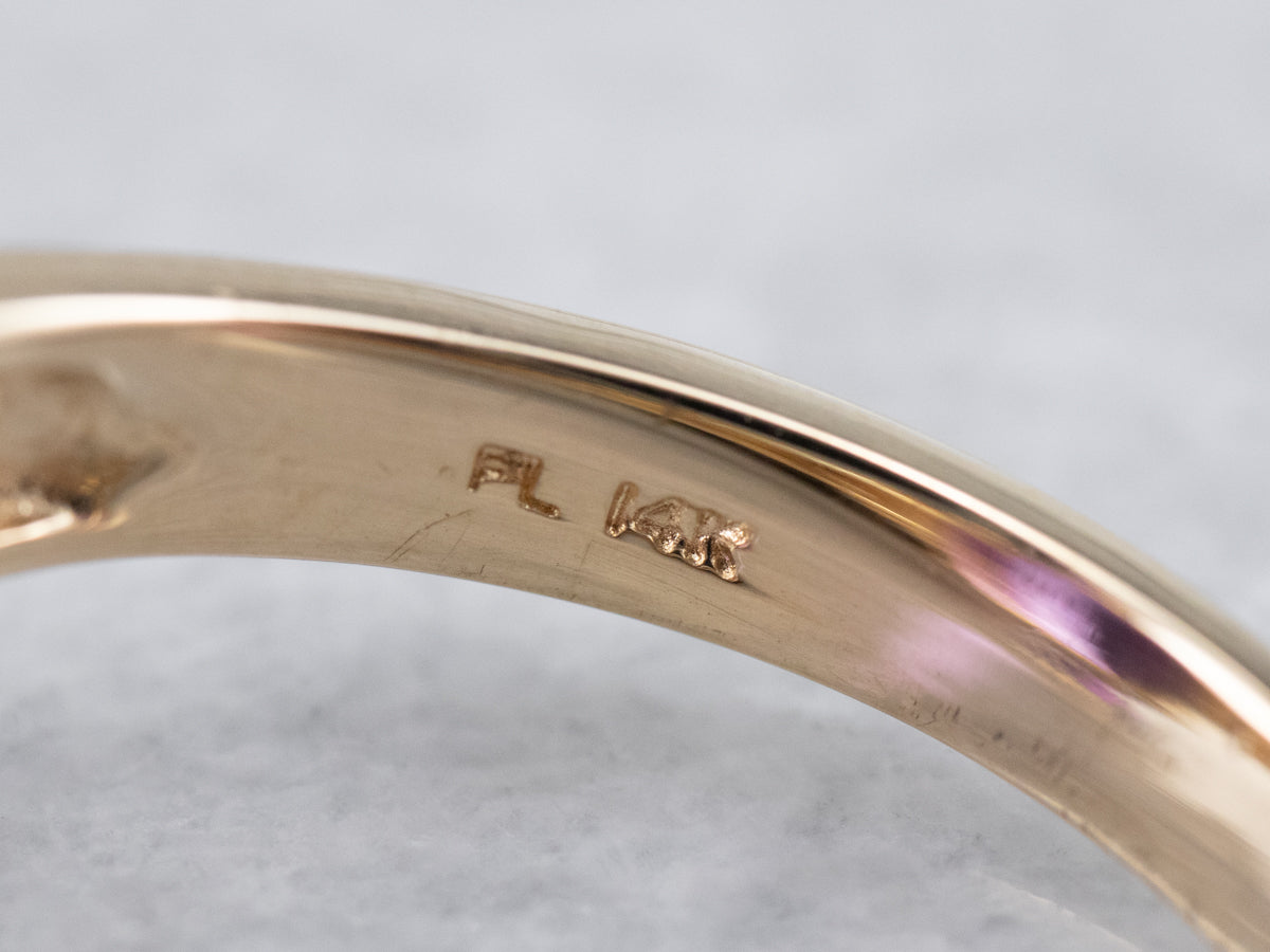 Amethyst and Diamond Ring in Yellow Gold