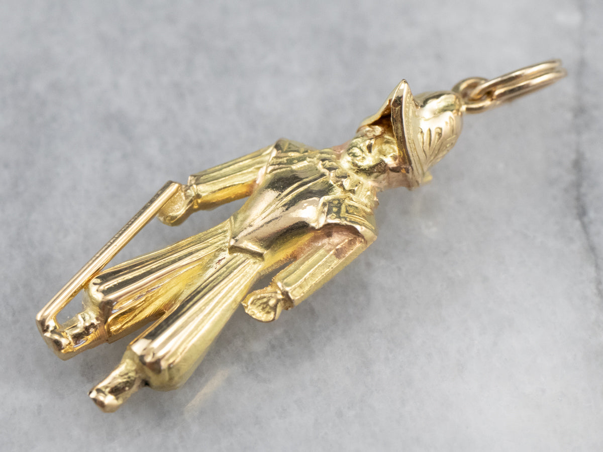 18K Gold Spanish Conquistador Charm Pendant